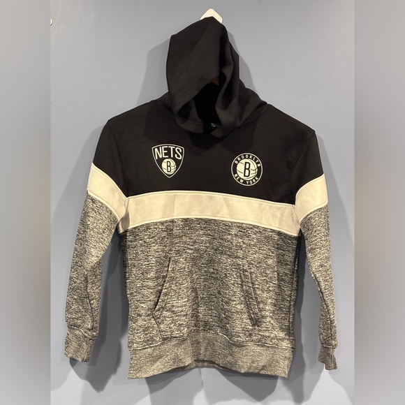 NBA Other - NBA Brooklyn Nets Hoodie Gray And Black Size Medium 10-12 Years